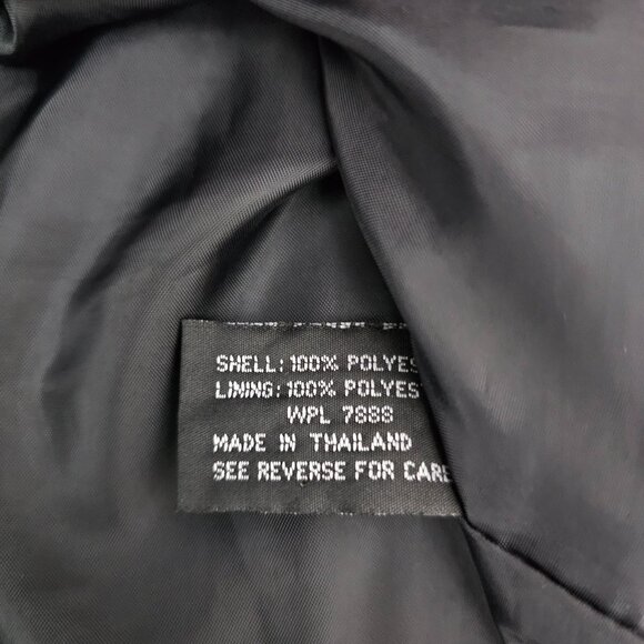 Anne Klein Button Front Black Lined Light Maxi Trench Coat - Picture 8 of 9